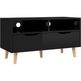 Maison Chic TV omarica - TV enota - Televizijska omarica visok sijaj črna 90x40x48,5 cm inženirski les, (21699127) Cene
