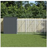 vidaXL Pasja uta z izhodom antracitna 214x1069x181 cm pocink | Shoptok.si
