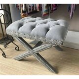 Hanah home pelona capraz pouffe 005 60 - grey grey pouffe