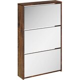 Ormarić za cipele sa zrcalom 3 razine boja hrasta 63x17x102,5cm | Eponuda.ba
