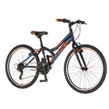 Explorer Bicikl junior 24 spy 24" 13" v-brake 18 brzina 132-155cm (xs) crno narandžasti | Eponuda.com