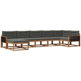 vidaXL Zunanja garnitura za sedenje 7 pcs Naravna in antracitna, (5000282073) | Shoptok.si