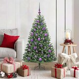 vidaXL Umetno Zložljivo Božično Drevo Zelena 120 cm PVC in kovina | Shoptok.si