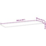 vidaXL Ploča za umivaonik s uljnim premazom 160x40x2 cm drvo bagrema | shoptok.hr