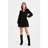 Trendyol Black Petite Pleated Dress | Shoptok.si