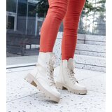 Gemre Beige ankle boots with decorative beads Accadia Cene