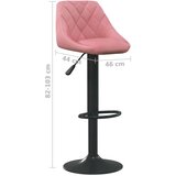 vidaXL Barski stolac ružičasti baršunasti | shoptok.hr