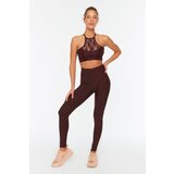 Trendyol Plum Bedstead Stitch Detail Gatherer Sport Leggings | shoptok.hr