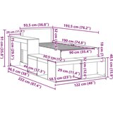  Posteljni okvir brez vzmetnice voščeno rjav 90x190 cm borovina | Shoptok.si