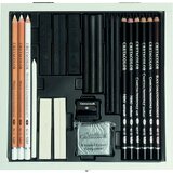 CRETACOLOR Black & White Box - 25-delni set - lesena kaseta Cene