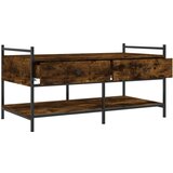 vidaXL Klubska mizica dimljeni hrast 99x50x50 cm inženirski les | Shoptok.si