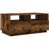  Stolić za kavu s LED svjetlima boja dimljenog hrasta 90x49x40cm | shoptok.hr