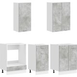  Kuhinjska jedinica LYON 5 pcs Betonska siva Konstruirano drvo | shoptok.hr