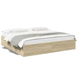 Furnova Posteljni okvir sonoma hrast 180x200 cm inženirski les, (21936467) | Shoptok.si