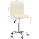 vidaXL Vrtljiv jedilni stol krem blago, (20939983) | Shoptok.si