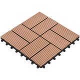 vidaXL Talne plošče 22 kosov 30x30 cm 2 m² WPC rjave | Shoptok.si