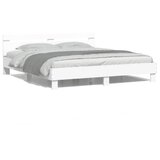  Okvir za krevet s uzglavljem i LED bijeli 180x200 cm | shoptok.hr
