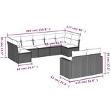  9-dijelni set vrtnih sofa s jastucima crni od poliratana | shoptok.hr