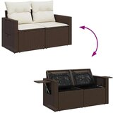 vidaXL 9-dijelni set vrtnih sofa s jastucima poliratan smeđi | shoptok.hr