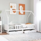 vidaXL Otroški posteljni okvir s predali 80x200 cm trdna borovina | Shoptok.si