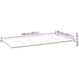  Jastučić za klupu Tirkizna 120 x 50 x 3 cm Oxford tkanina | shoptok.hr