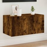 Maison Chic Stenska TV omarica - TV stojalo - Televizijska omarica z LED lučkami dimljeni hrast 60x35x31 cm, (21699585) | Shoptok.si