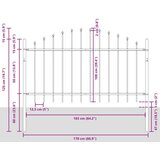  Ograde za vrt s vrhom od kuka bijela 13 6x1 m čelik | shoptok.hr