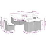  8-dijelni set vrtnih sofa od poliratana s jastucima crni | shoptok.hr