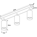  Brilagi - Spot svetiljka SELE 3xGU10/30W/230V crna/dekor hrasta | Eponuda.com
