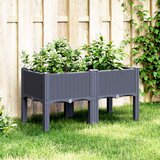  Vrtna sadilica s nogama plava siva 80 x 40 x 42 cm PP | shoptok.hr