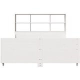 Krevet s regalom za knjige bez madraca bijeli 160x200cm od drva | Eponuda.com