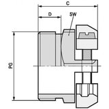  Kabelska uvodnica PG16 mesing prirodne boje LappKabel SKINDICHT SK PG 16 25 kom. Cijene
