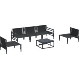 vidaXL Vrtna sedežna garnitura 6 pcs Antracitna Jeklo | Shoptok.si