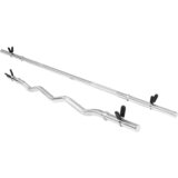 Gorilla Sports Duga ravna 170 cm + EZ šipka 120 cm sa oprugama