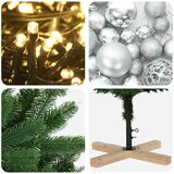  Umjetno božićno drvce s kuglicom 150 cm 150 LED lampica | shoptok.hr