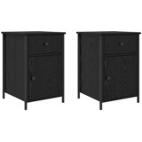  Noćni ormar 2 pcs Crni hrast 40 x 42 x 60 cm Konstruirano drvo | shoptok.hr
