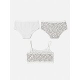 Sinsay Pamučni komplet donjeg rublja: top i gaćice s leopard uzorkom 3 pack | shoptok.hr