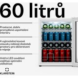 Klarstein Hladnjak za pića Beersafe sa staklenim vratima | 64 x 48 cm | 60 litara | 85 W | Srebrno/bijela | shoptok.hr