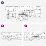  Set vanjskih sofa 6 kom. Prirodna i svjetlosiva | shoptok.hr