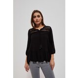 Marisse Viscose Shirt With Fringes L-Ko-3719 Black | ePonuda.com