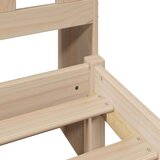 vidaXL Knjižna postelja brez vzmetnice bela 75x190 cm trdna borovina | Shoptok.si