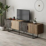 Marckeric TV omarica v hrastovem dekorju v naravni barvi 200x55 cm Titan – | Shoptok.si
