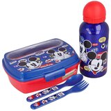 NOBRAND Mickey Mouse, Set Posode za Malico s Stekleničko za Vodo 400ml in Priborom iz Plastike brez BPA, Kraljevsko modra, (5000071474) Cene