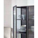 Kave Home Črna jeklena vitrina 70x143x41 cm Trixie – | Shoptok.si