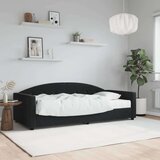 vidaXL Dnevni krevet s madracem crni 90 x 200 cm baršunasti | shoptok.hr