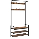 vidaXL Vješalica za kapute s policom Dimljeni hrast 95 x 34 x 184 cm | shoptok.hr