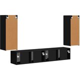  Set zidnog ormarića za TV Zidne 4 pcs Crna Konstruirano drvo | Eponuda.ba