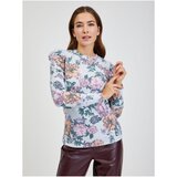 Orsay Light gray women's floral T-shirt - Women Cene'.'