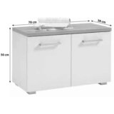 MID.YOU GARDEROBNA KLOP bela, barve hrasta | Shoptok.si