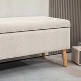  Klupa za odlaganje do 220 kg izgled lana 110x39x45 cm bež | shoptok.hr